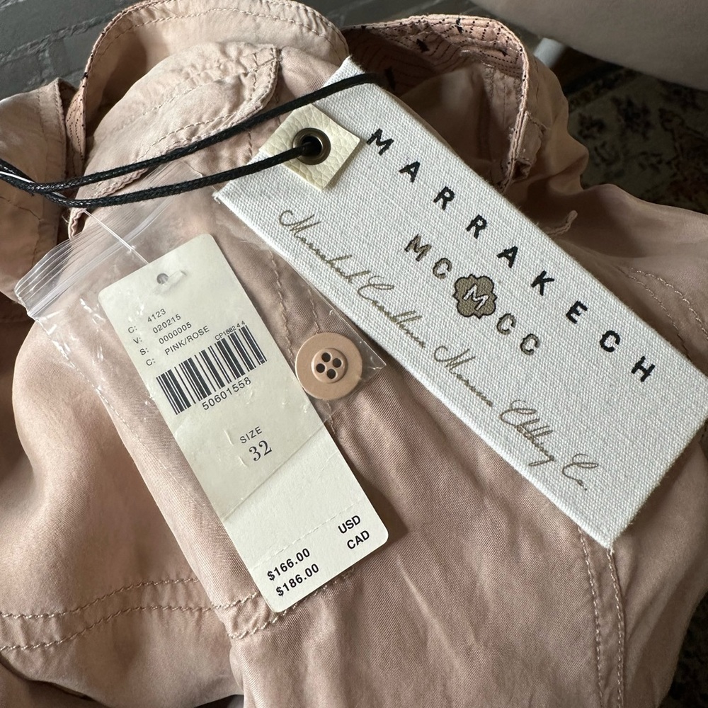 NWT Anthropologie Marrakech Nude Lightweight Tie Front Pants - Picture 16 of 16